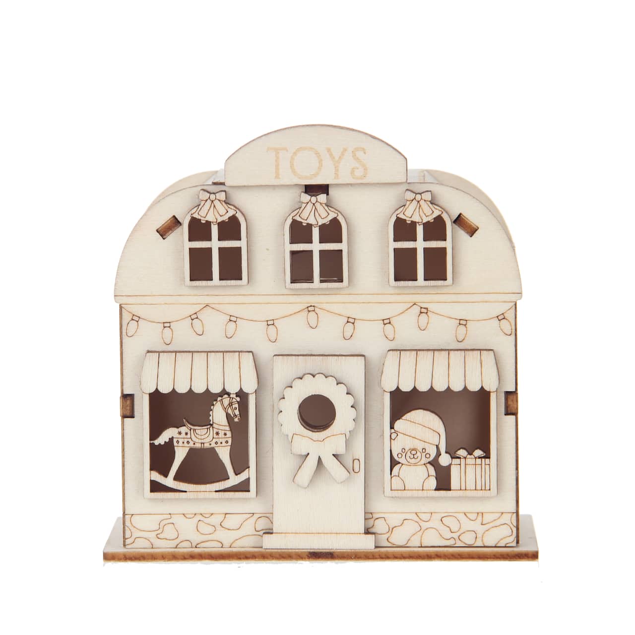 3.75" Unfinished Toy Store DIY LED Wood Décor by Make Market®